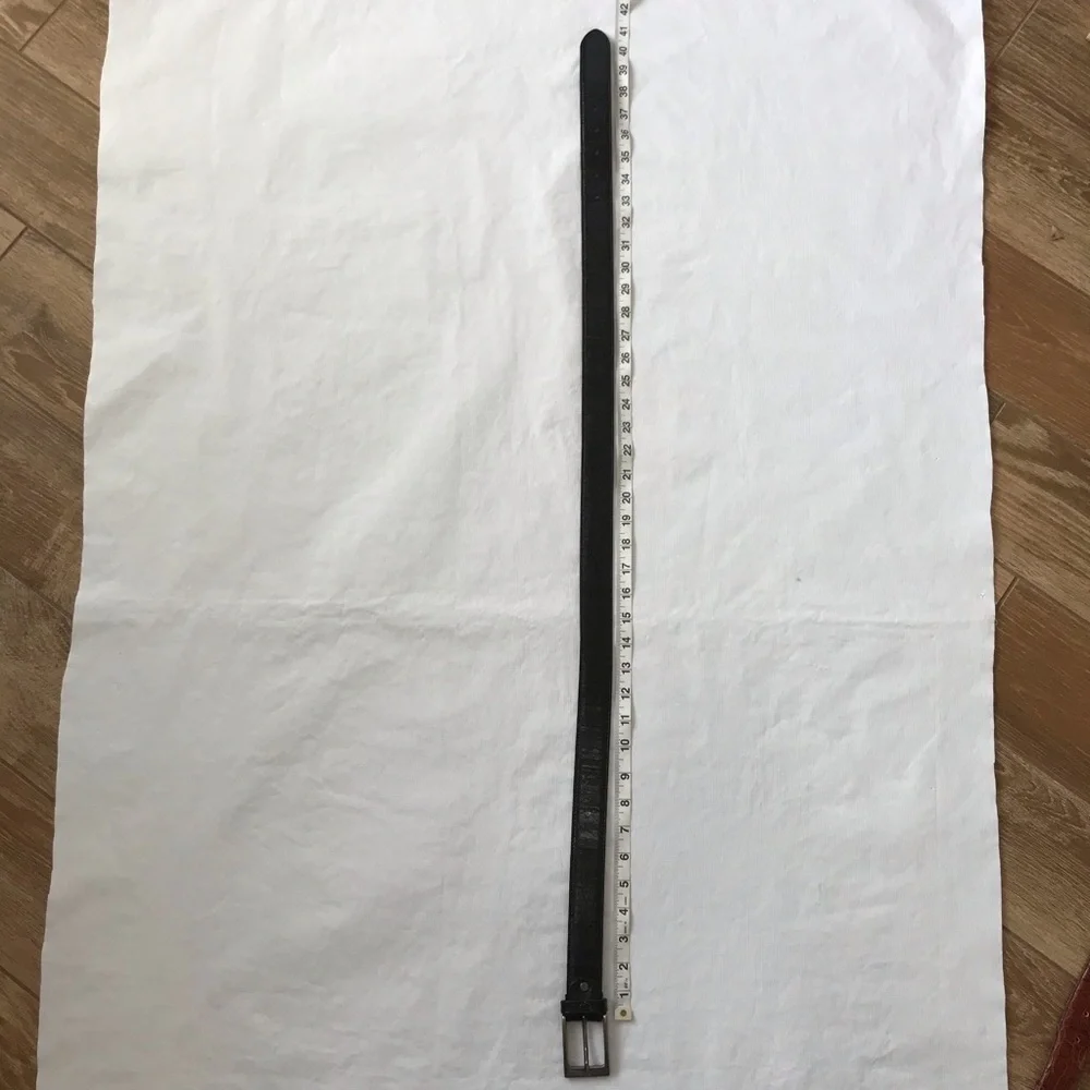 Dino Bigioni Black Leather Belt
